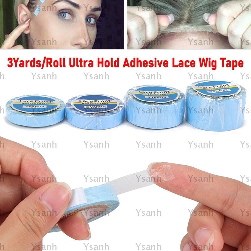 YSANH 3Yards / Roll Wig Tape, Keo dán phía trước ren siêu giữ, Băng keo hệ thống tóc chống nước hai 