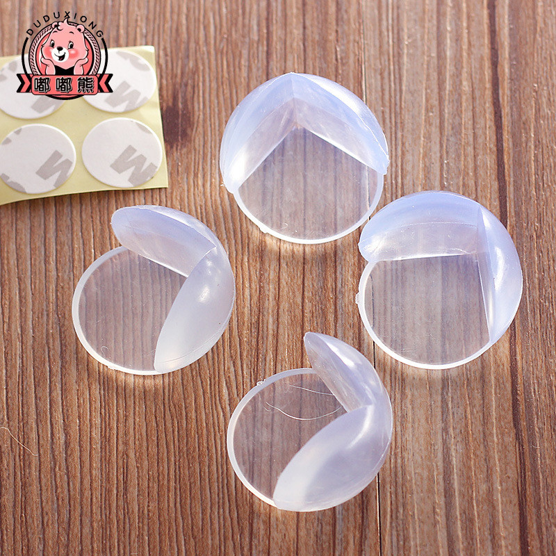 Dudu Bear Bàn An Toàn Cho Bé Bảo Vệ Góc PVC Bảo Vệ Góc Trẻ Em Bàn Trong Suốt Hình Cầu Tương Phản Góc