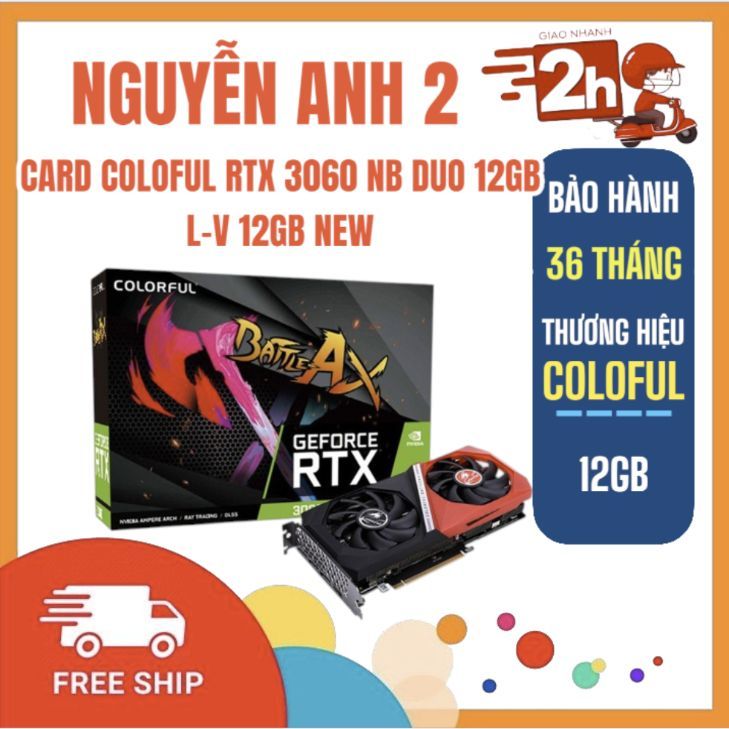 Card Màn Hình COLORFUL RTX 3060 NB DUO 12G L-V (12GB)