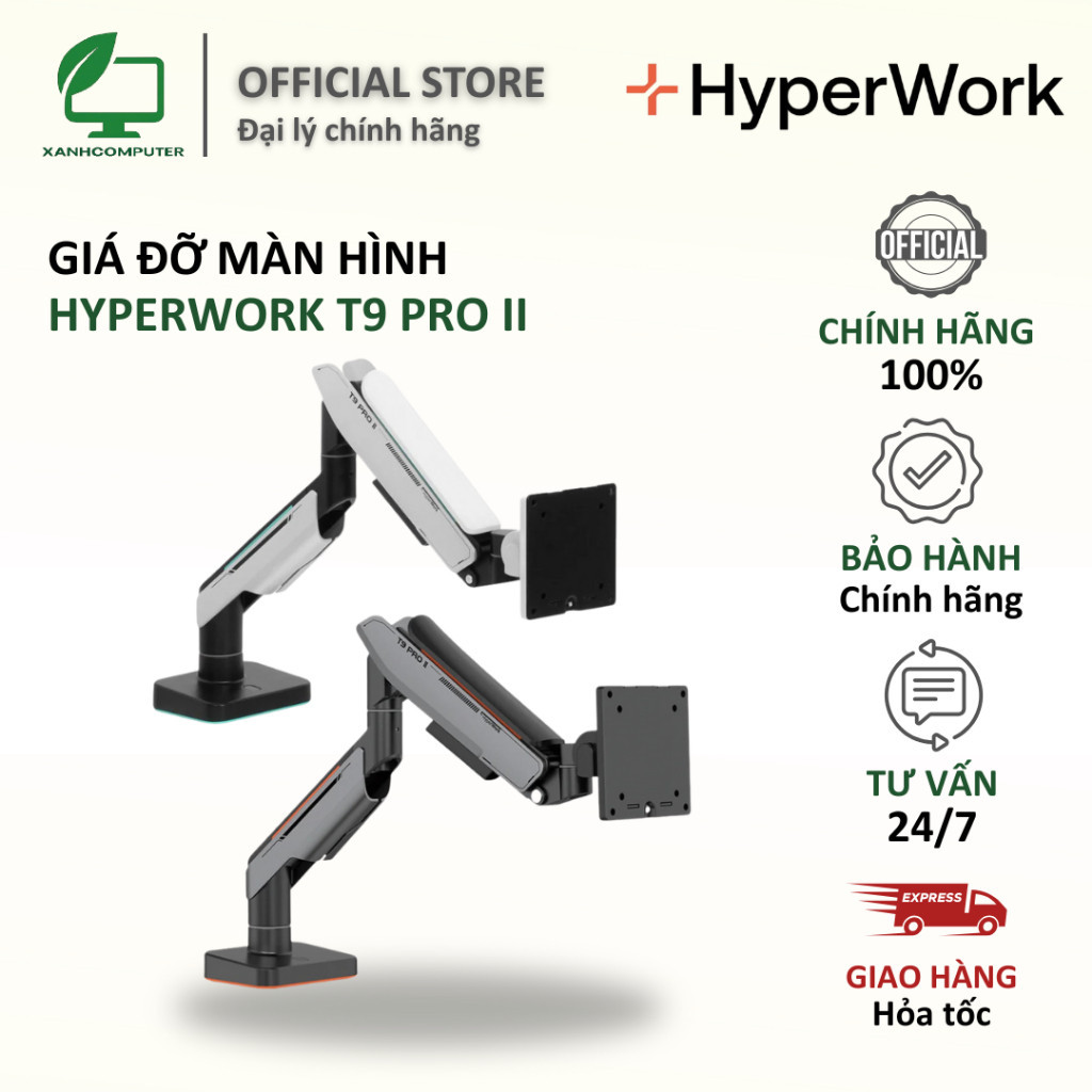 Giá đỡ màn hình Hyperwork T9 Pro II tải trọng 18kg màn hình 43inch