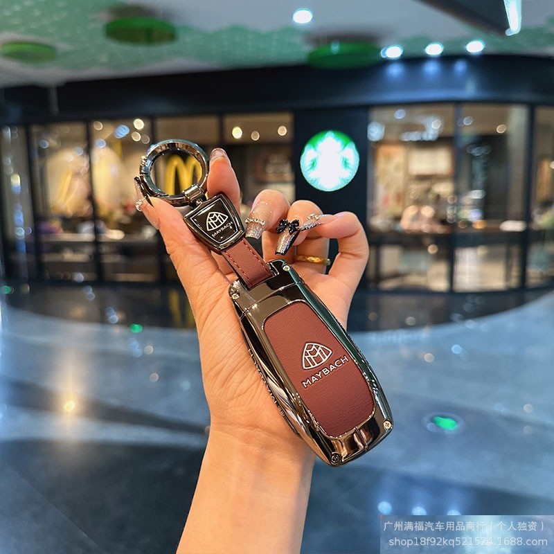 Thích hợp cho Vỏ chìa khóa xe Mercedes-Benz Maybach GLS480 S-Class S480 / GLS450 / GLS600 Vỏ da kim 