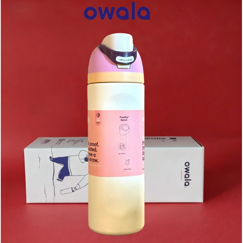 Thiết kế mới Owala 24oz FreeZip Nắp - Chế độ Sip & Straw, Dễ dàng mang theo