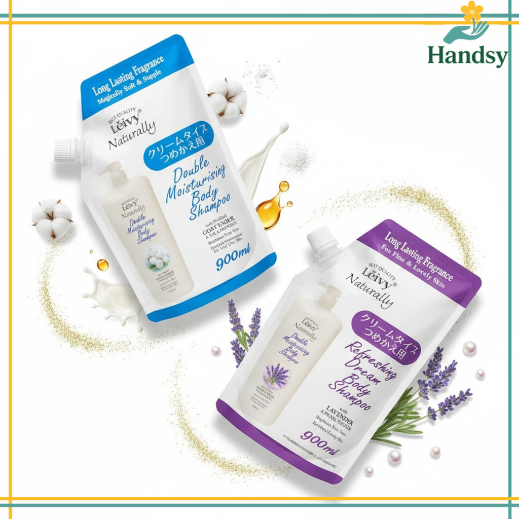 Leivy Body Wash - Refill Pack 900ml/1150ml - Goat Milk & Milk Protein / Lavender & Pearl / Lavender