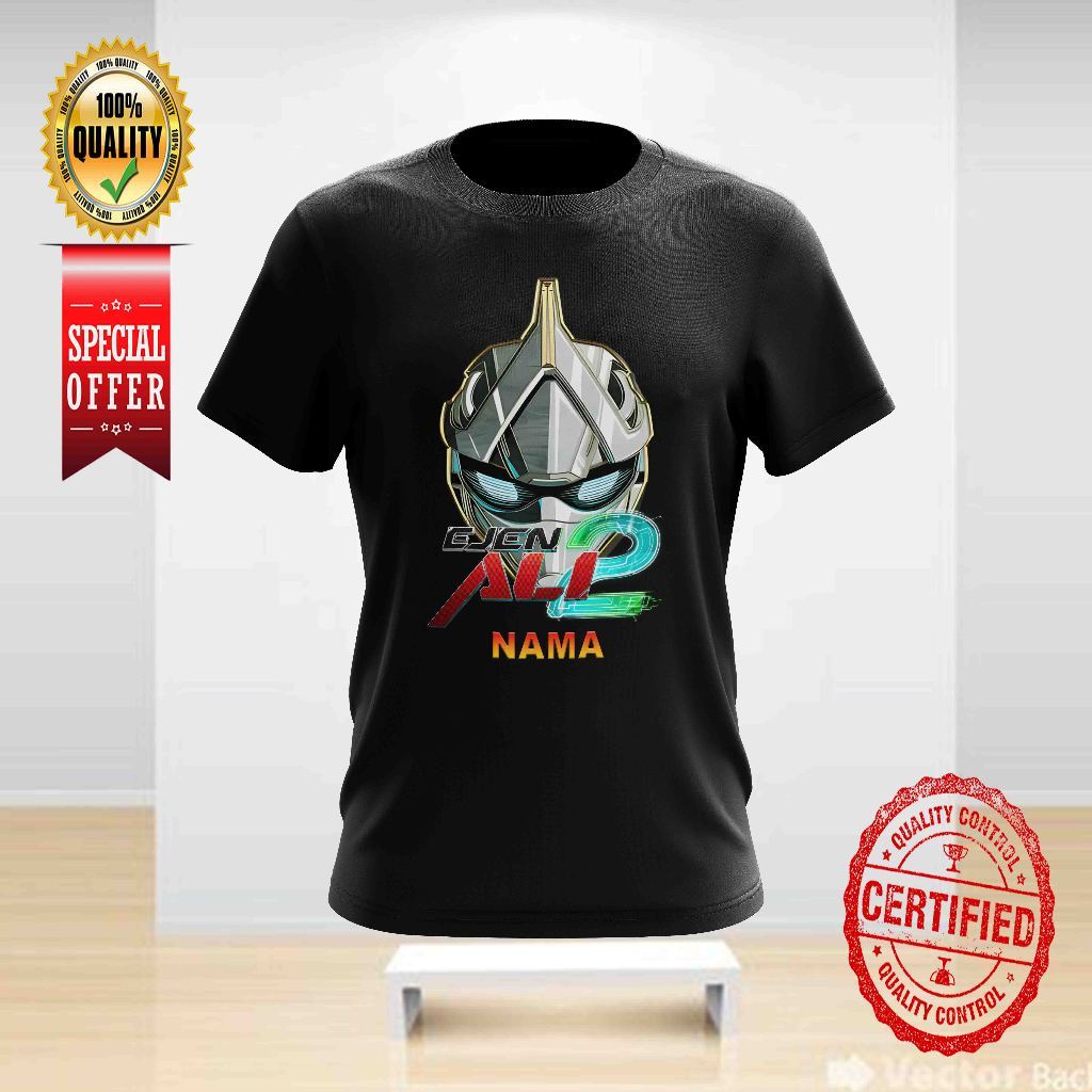 Ejen Ali the Movie 2 Satria Design 14 Có Thể Thêm Tên Áo Thun Microfiber Jersey