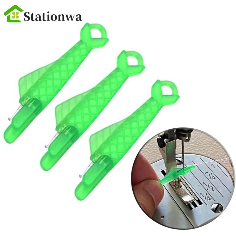 STATIONWA 10 Chiếc Máy May Kim Threader, Loại Cá Nhựa Mini Needle Threader, Di Động Tiện Lợi Hoạt Độ