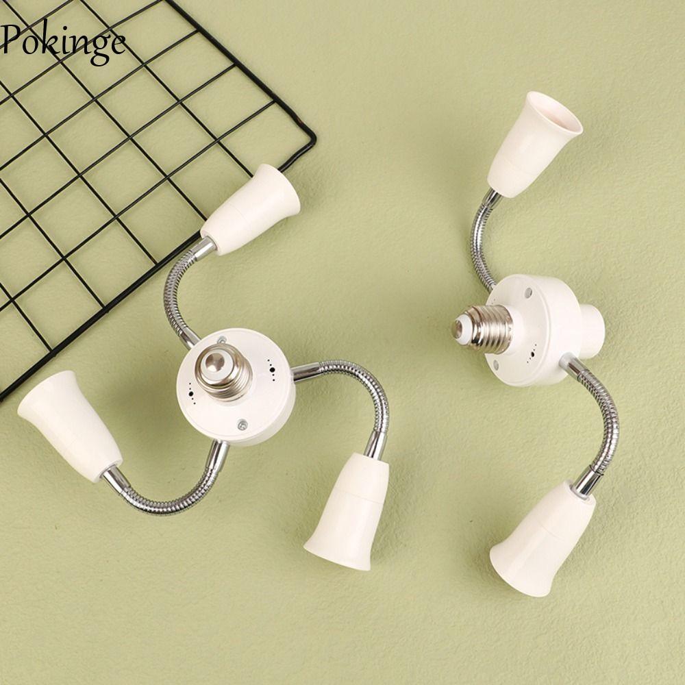Bộ chuyển đổi giá đỡ đèn POKINGE E27, Bộ chuyển đổi bóng đèn linh hoạt Bộ chia ổ cắm đèn E27, có thể
