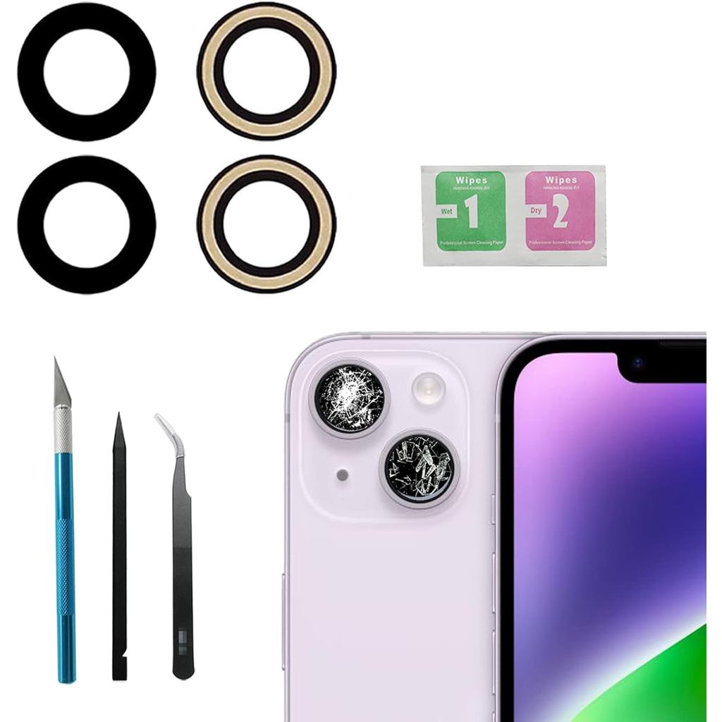 Thay thế kính ống kính máy ảnh phía sau 14 / 14 Plus cho iPhone 14 / 14 Plus với bộ công cụ sửa chữa