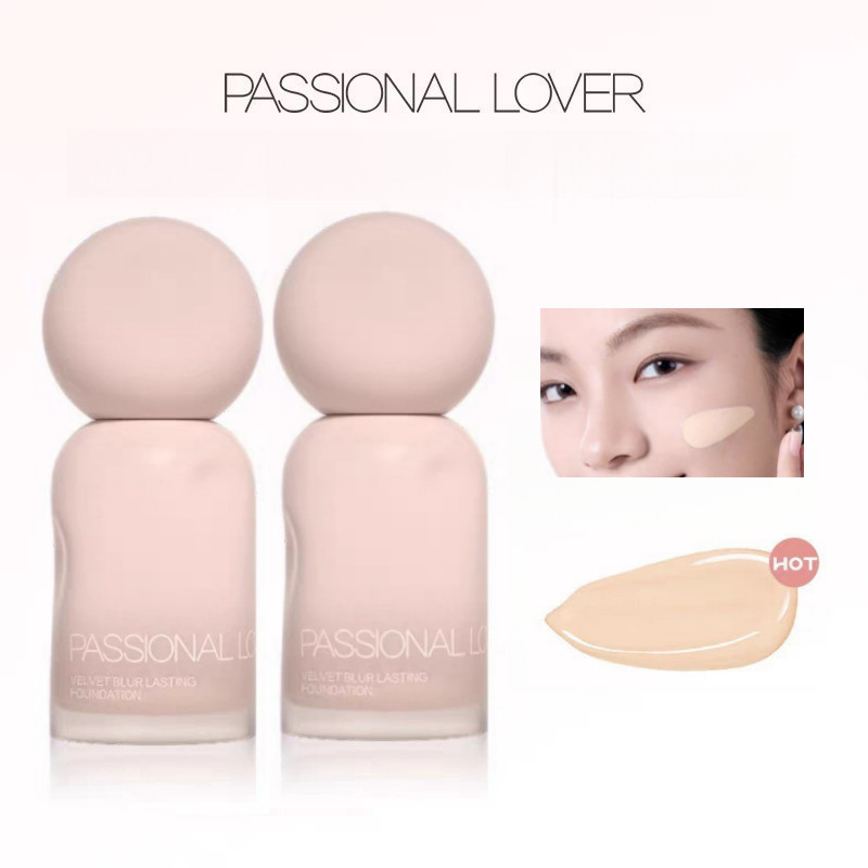 PASSIONAL LOVER Kem nền lỏng bền màu che phủ tốt, không trôi trang điểm, kiềm dầu chống nước dành ch