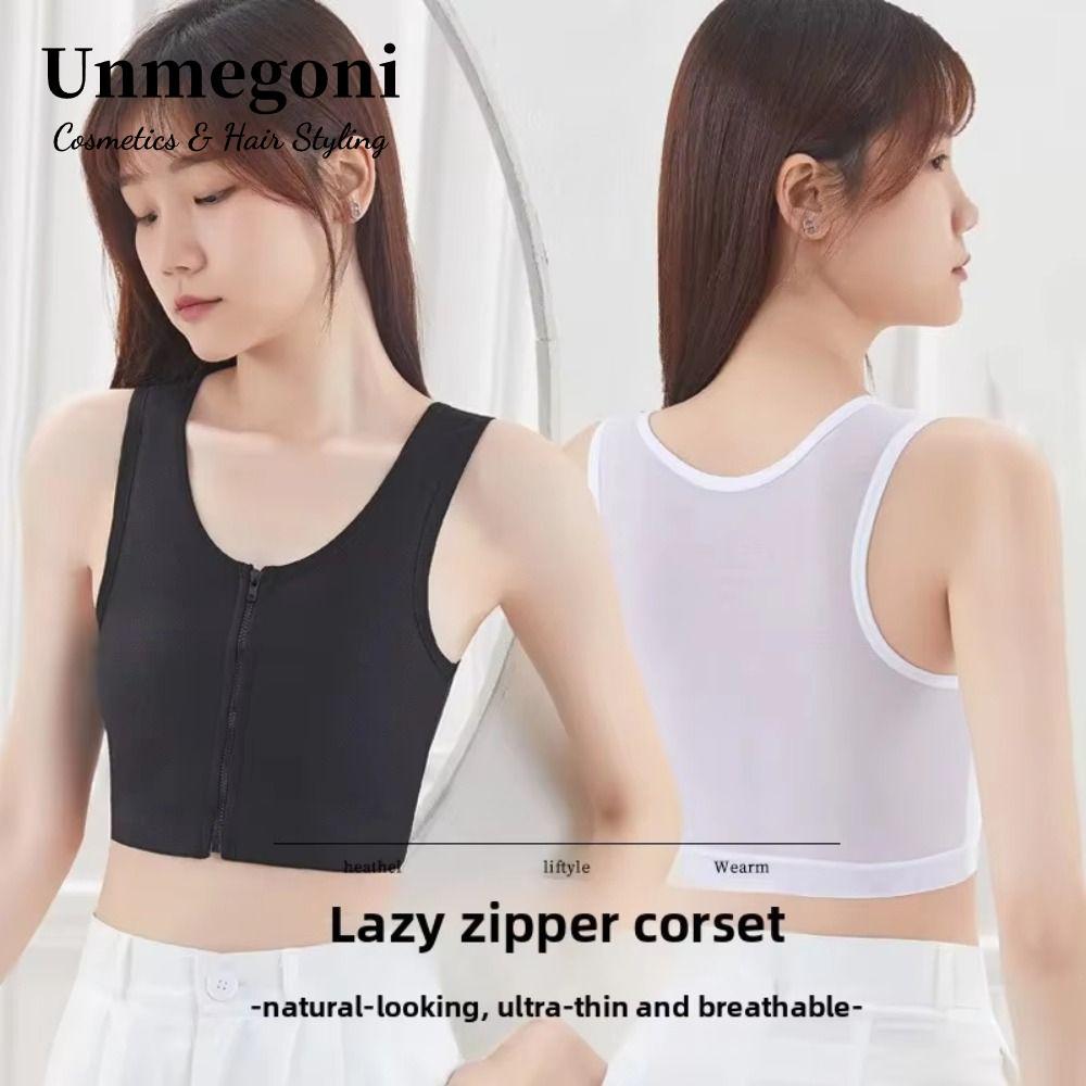 UNMEGONI Ngực Shaper, Đồng Tính Nữ Tomboy Flat Vest Áo Ngực, Quần Lót Bền Corset Trans Lesbian Ngực 