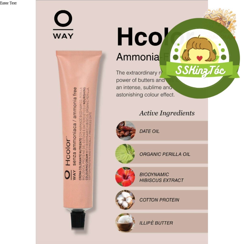 Thuốc nhuộm tóc Hcolor Oway Free Ammonia + Oxy ( Có bảng màu ) <T> <QB>