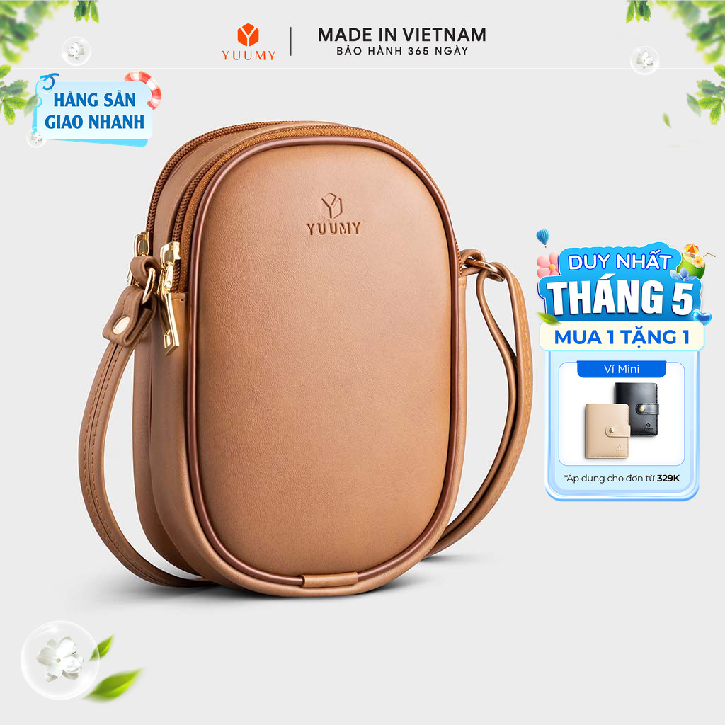 Túi Yuumy (Thời trang nữ đựng điện thoại size 12 - Túi đeo chéo da Seasand YN119) Bagsmart