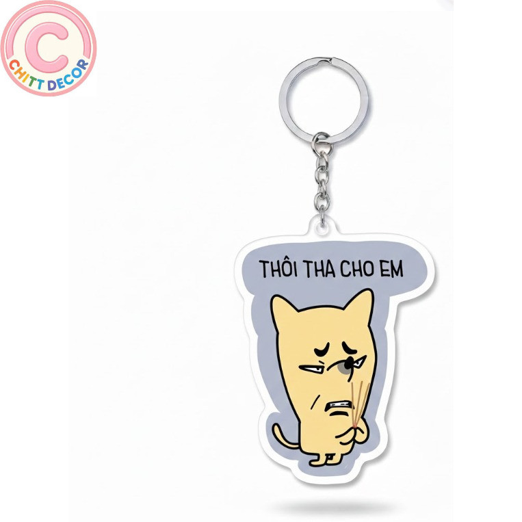 Móc khóa " meme chó chó haài" - chit