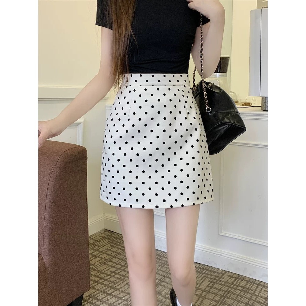 Váy chữ A chấm bi thanh lịch mùa hè dành cho nữ | BigBuy360 - bigbuy360.vn
