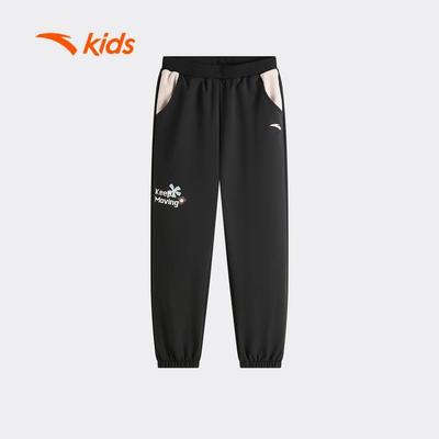 ANTA KidsQuần Jogger Bé Gái 362546509U – Bo Gấu, Ấm Mềm, Co Giãn Thoải Mái, Mặc Hằng Ngày