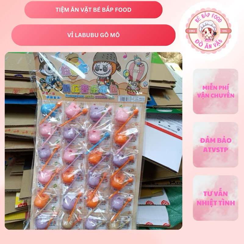 Sỉ Vỉ 24 đồ chơi gõ mõ labubu ( tiệm nhà Bắp food)