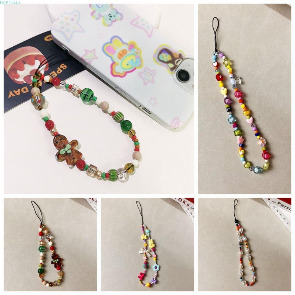 Mặt dây chuyền điện thoại DARNELL1 Gingerbread Man, Giáng sinh Gingerbread Man Dây buộc người đàn ôn