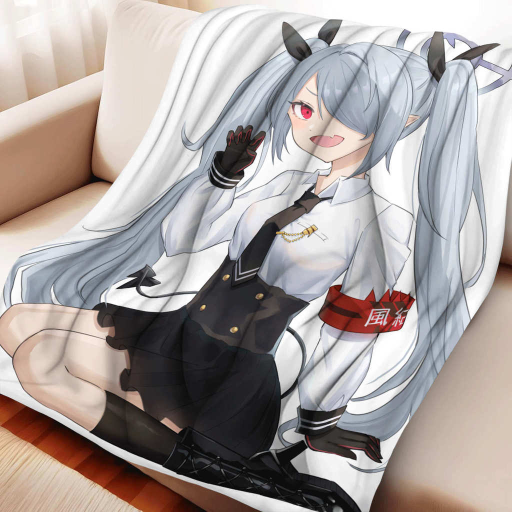 Iori (Blue Archive) Chăn Flannel Mềm Nhân Vật Anime Đáng Yêu Ấm Áp Lông Tơ Ném Chăn Cho Phòng Khách 