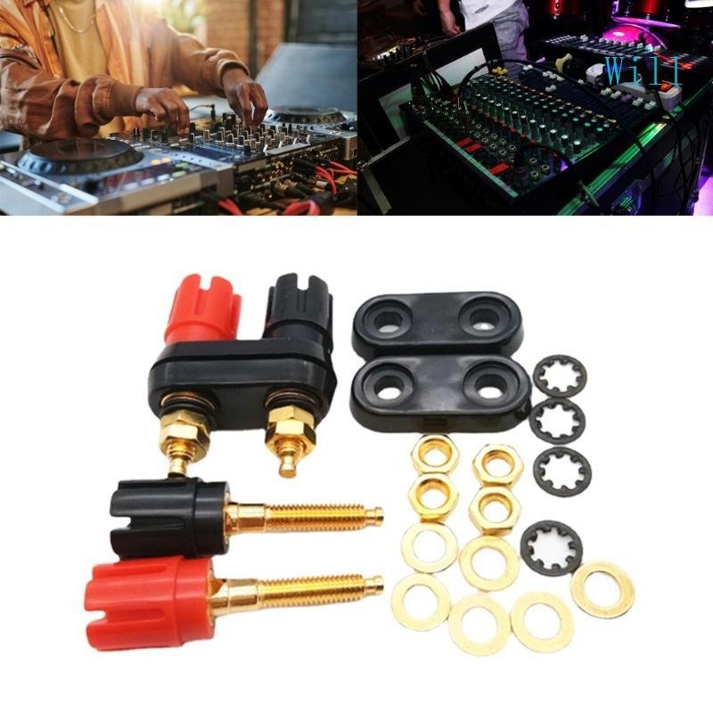 Will Red Black Connector Amplifier Terminal Binding Post Banana Loa Cắm Jack