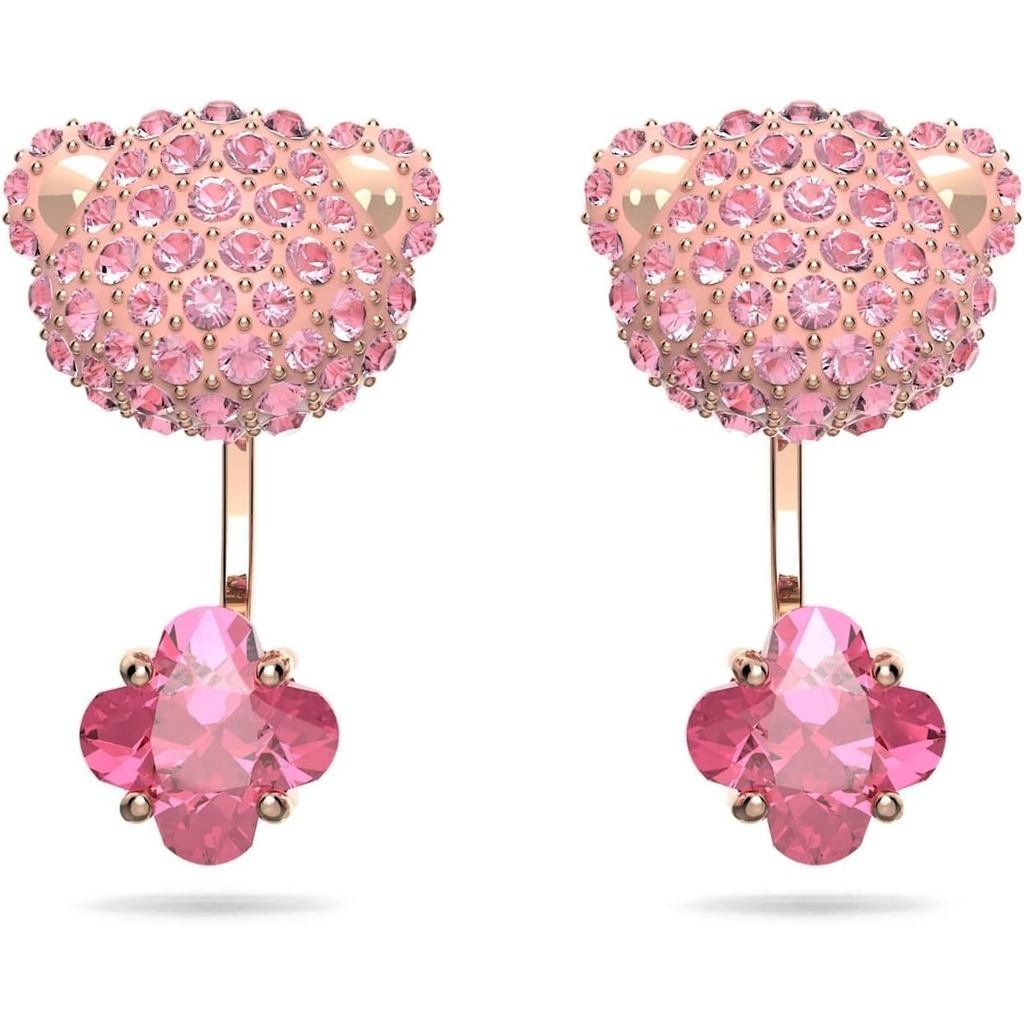 Áo khoác bông tai SWAROVSKI Gấu Hồng
