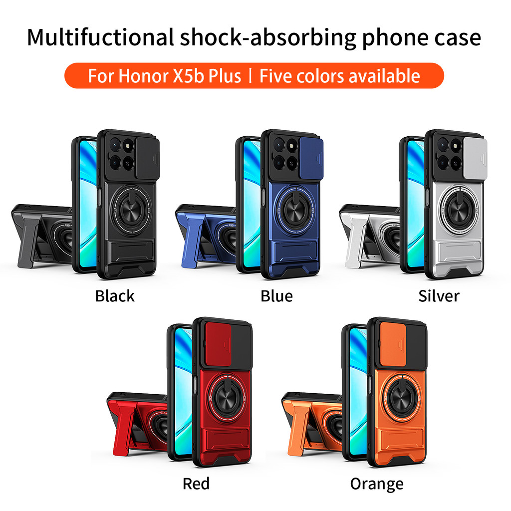 Vỏ Giáp Cho Honor X5b Plus Vỏ Chống Sốc Trượt Bảo Vệ Ống Kính Vỏ Điện Thoại Cho Honor GFY-LX2P, GFY-