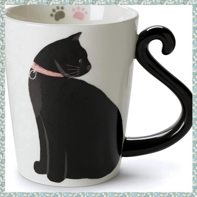 [h5bl3j6wj.ph] Cốc gốm trắng hình động vật thủ công-Cute 12 Ounce Cup có thiết kế in tay-Gift dành c