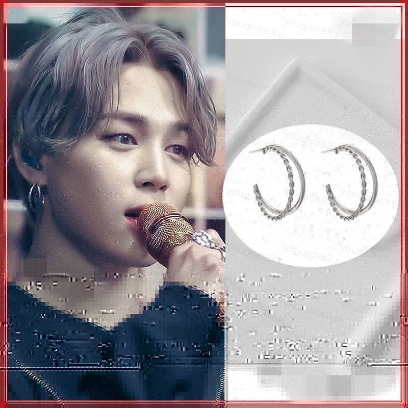 SQ Kpop BTS BT21 JIMIN Cùng Phong Cách Mặt Trăng Bông Tai Nữ Phụ Kiện Quà Tặng Cho Nam Unisex Trang 
