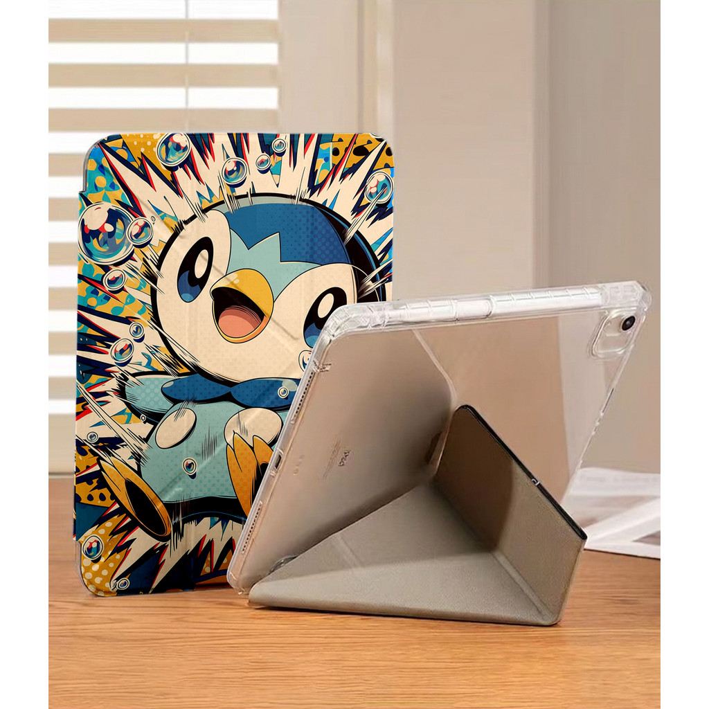 Pokémon Piplup ốp lưng ipad chữ Y cho ipad air m3 M4 A16 Pro 11 13 M5 gen5 6 7 8 9 10.2 Chống sốc ip