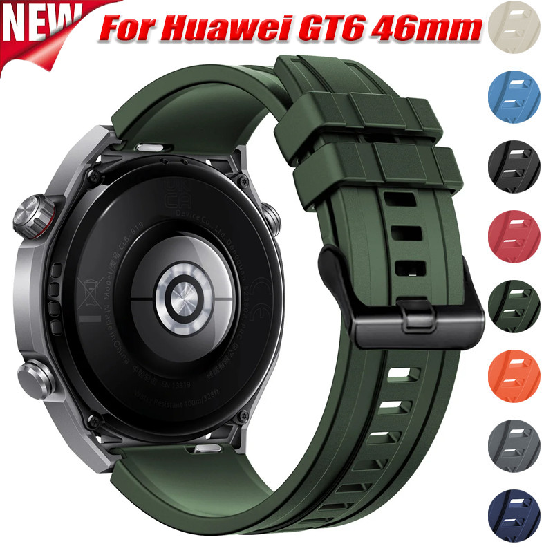 Dây đeo silicon 22mm cho Huawei Watch GT6 Pro 46mm Dây đeo thể thao mềm Wriatband cho Huawei GT6 GT5