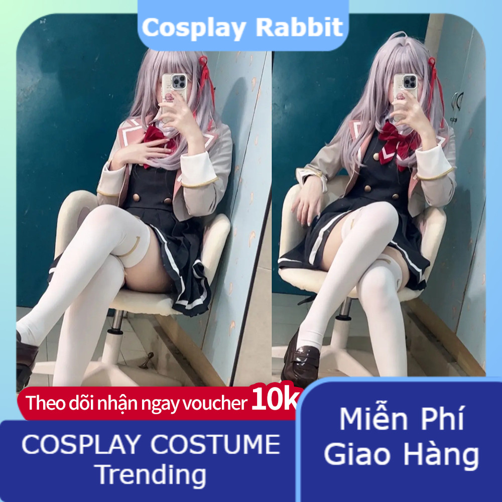 Anime Roshidere Cosplay Alya Cosplay Alisa Mikhailova Kujou Trang Phục Hóa Trang + Tóc Giả