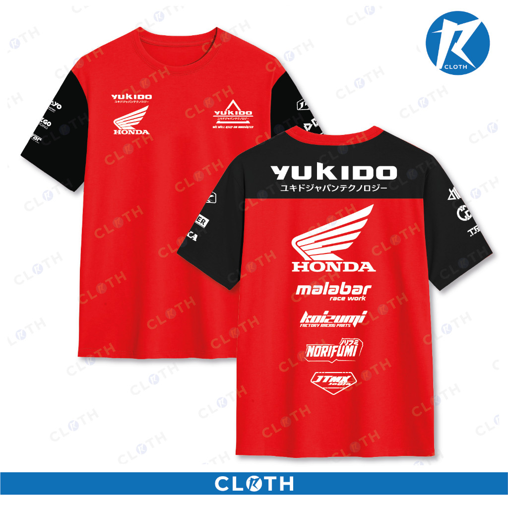 Yukido Racing Team Grasstrack Trail Áo thun Honda Microfiber Jersey