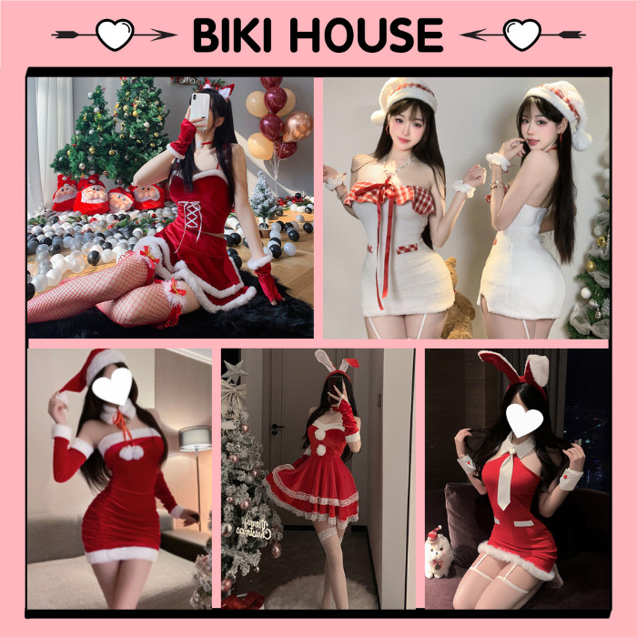 Đồ cosplay giáng sinh valentine dễ thương đáng yêu tổng hợp tổng hợp trang phục noel christmas cao c