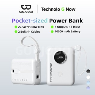 GOOJODOQ 10000mAh Sạc nhanh Powerbank Mini di động cho điện thoại Type C Lightning USB Charge