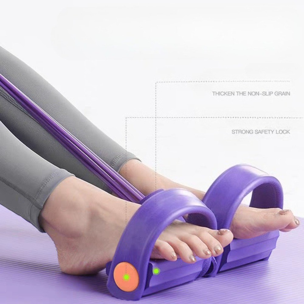 Home Foot-operated Resistance Band Sit-up Toning Fitness Yoga Equipment