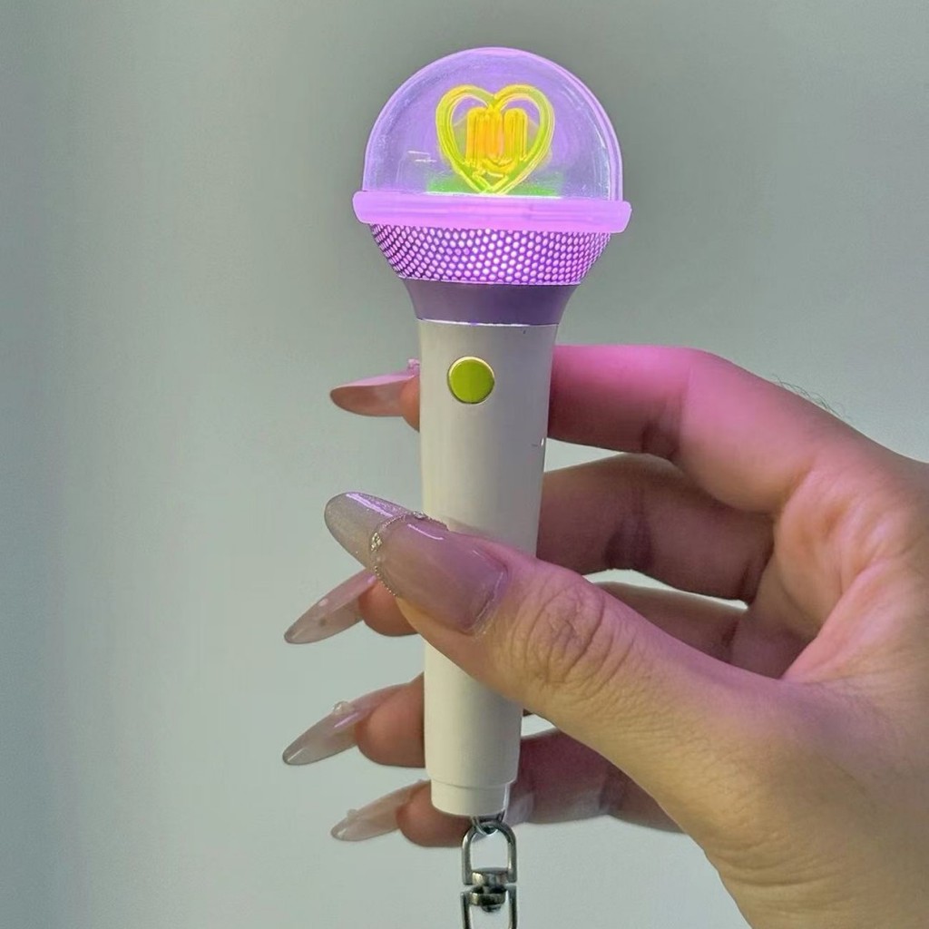 Kpop Idol IU Mini Light Stick Keyring Lee Ji Eun Concert Lamp Móc khóa người hâm mộ Collectibles