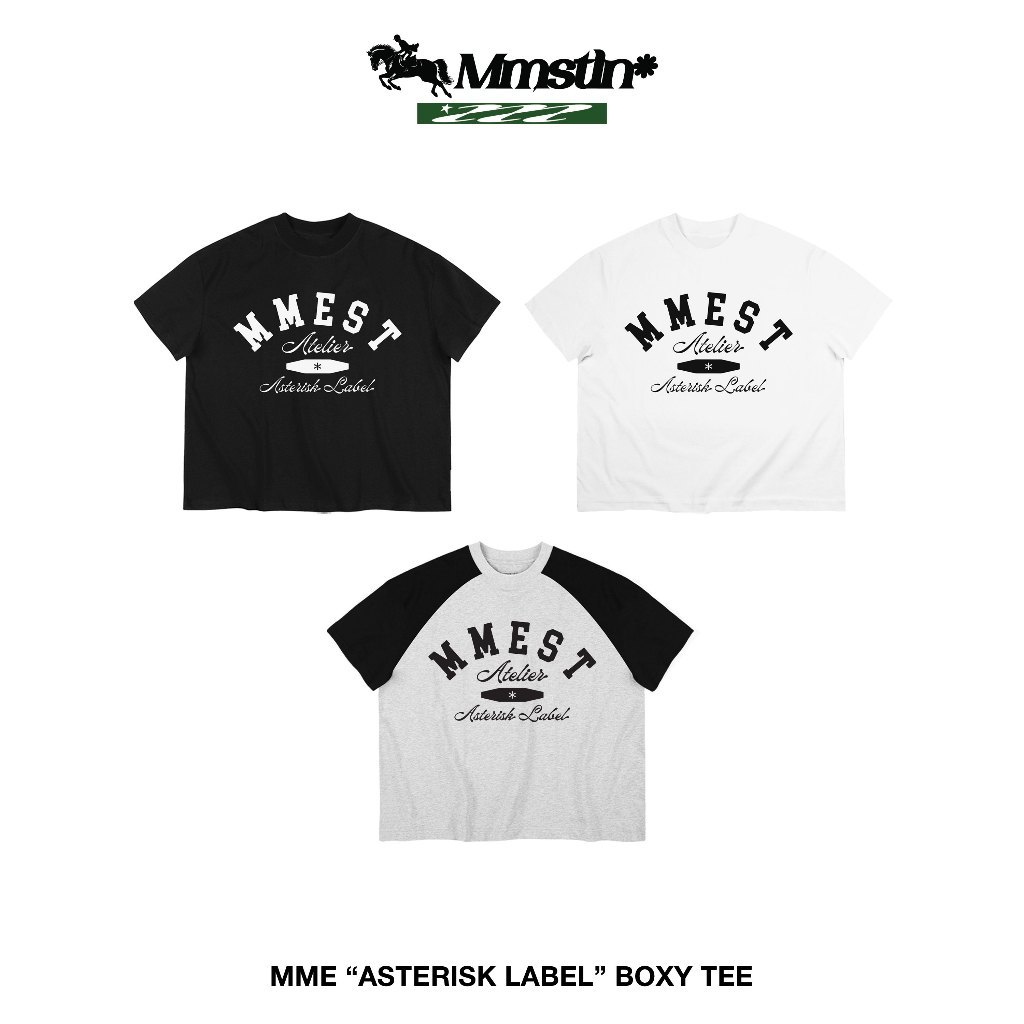 Áo thun MMESTLINE "ASTERISK LABEL" form Boxy chất liệu Premium Cotton in lụa Trame