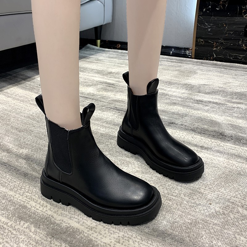 FB9 HÀNG CÓ SẴN Nữ Nền Tảng Chelsea Boots INS HOT Martin Boots Knight Boots