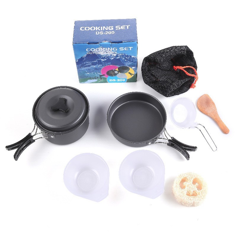 Camping DS200 - Bộ Nồi Di Động, Phù Hợp Cho Thịt Nướng Và Lẩu Nhỏ