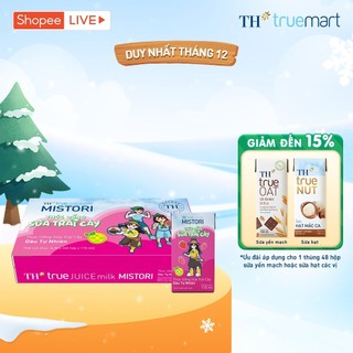   Livestream  Thùng Thức uống Sữa trái cây TH true JUICE milk MISTORI Dâu tự nhiên 110 ml x 48 Hộp 