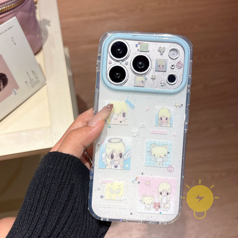 Phone Case For iPhone 17 Pro Max 16 15 TPU Draw Air Bag Air Bag Aesthetic Korean Cute