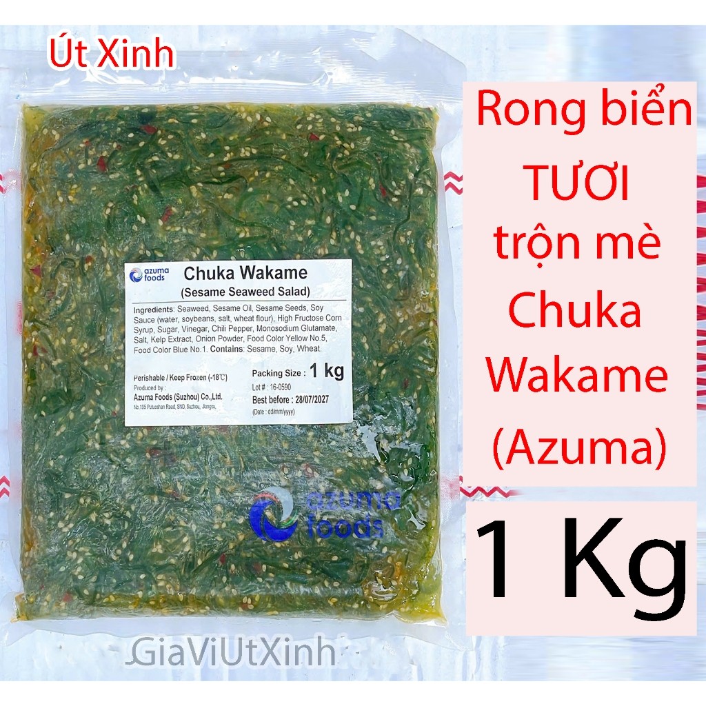 RONG BIỂN TƯƠI SALAD TRỘN MÈ 1KG - CHUKA WAKAME AZUMA ..