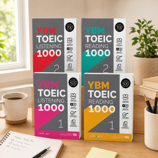 Sách - Combo YBM TOEIC 1000 (Trọn Bộ 4 Cuốn) - Kèm lời giải và hướng dẫn chi tiết (Gamma Books)