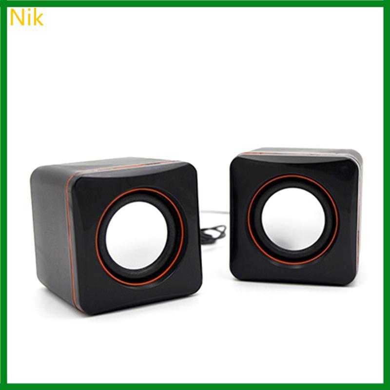 Nik USB Có Dây Loa Để Bàn Mini Loa Siêu Trầm Cho Laptop Máy Tính PC