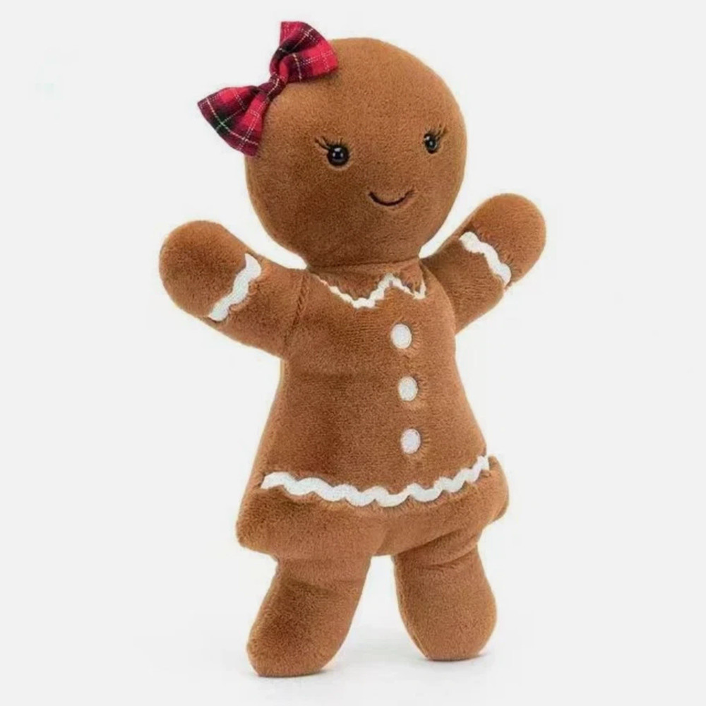 Gingerbread Man Doll Pendant Christmas Gingerbread Man Plush Toy Doll Doll Holiday Decoration Props 