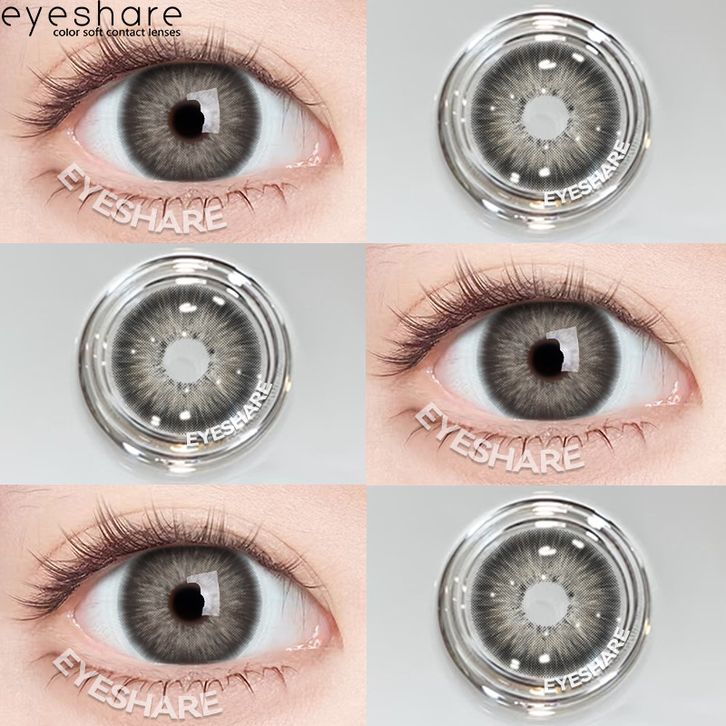 Pattaya loạt 14.2mm Kính áp tròng màu xám 12 tháng eyeshare Contact lens