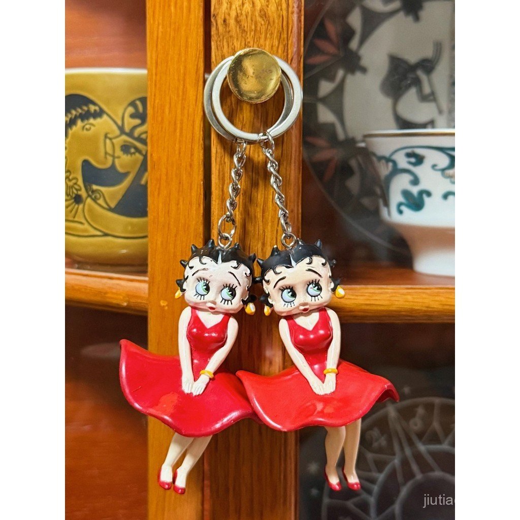 Sweetheart Antique thập niên 90 Cổ điển Betty Betty Móc khóa Mặt dây chuyền TRAQ