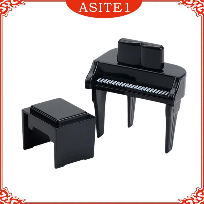 Nhà Búp Bê Mini Piano Mini Thẳng Đứng Piano Nhạc Cụ Mô Hình Nhà Búp Bê Thu Nhỏ Cảnh Đàn Piano Phụ Ki