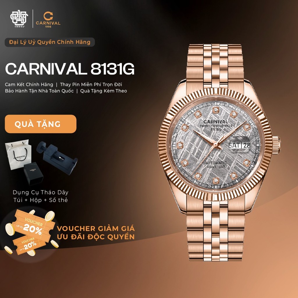 Đồng Hồ Nam Carnival 8131G-VH-TT Hàng Chính Hãng 1994s WATCH