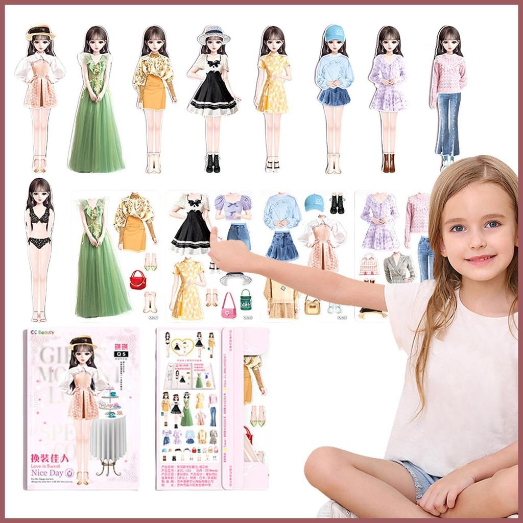 Búp Bê Giấy Từ Tính Sáng Tạo Người Ngộ nghĩnh Quần Áo Mặc Búp Bê Mầm Non Đồ Chơi Học Tập Búp Bê Giấy