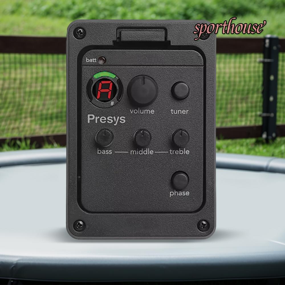 Đàn Guitar Acoustic Pickup Guitar Preamp Equalizer Chạy Bằng Pin Pickup Tuner Digital Tuner Pickup c