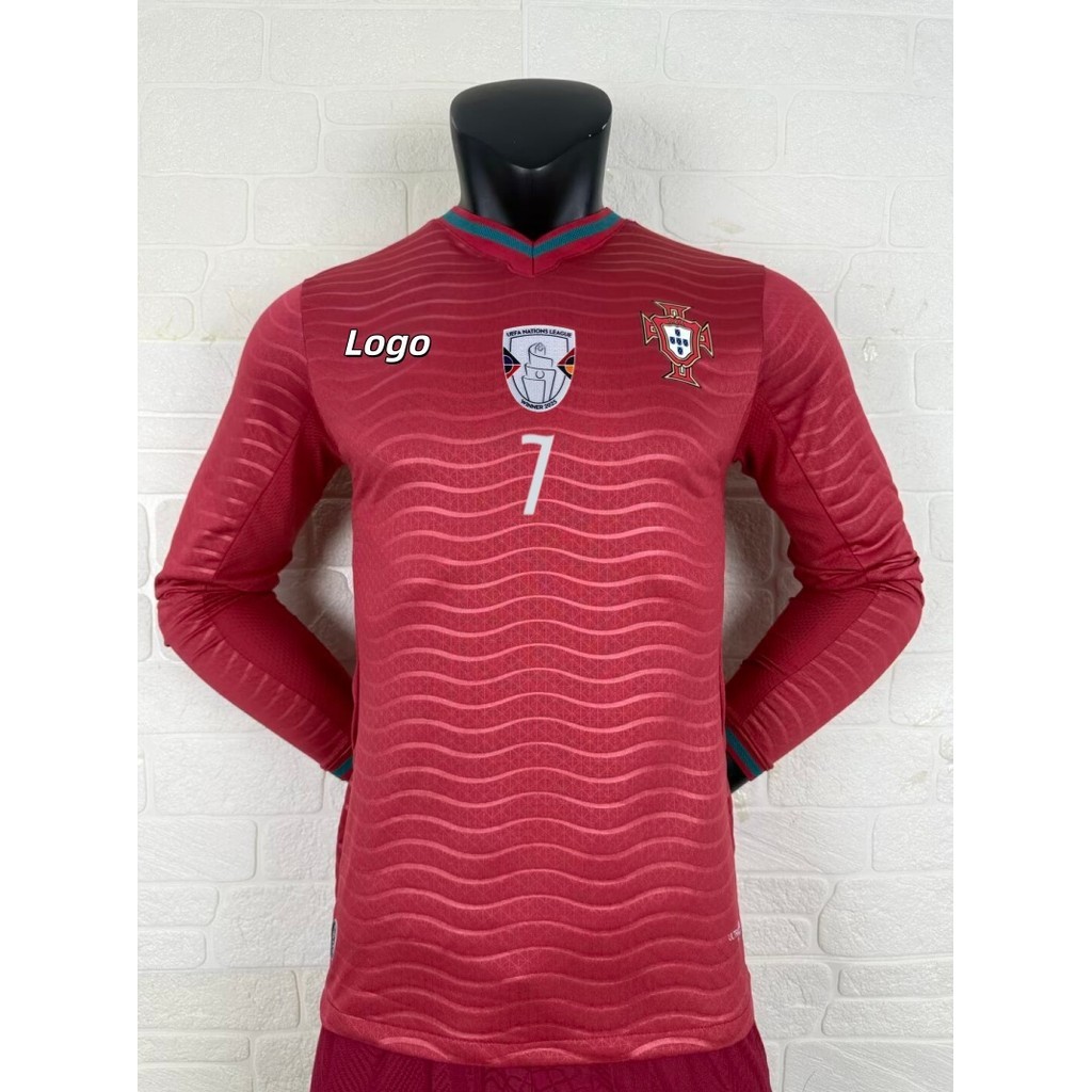 Vấn đề cầu thủ Bồ Đào Nha 2026 World Cup Jersey Nam Bồ Đào Nha Sân nhà Tay dài Áo thun bóng đá